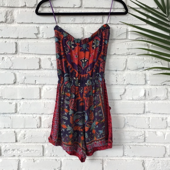 💥Sale! 🌺Angie Strapless Boho Romper🌺 - Picture 2 of 5